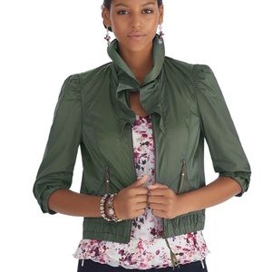 White House Black Market Cropped Bomber Jacket